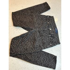 GAP DENIM CHEETAH PRINT BLACK AND GRAY LEGGING WOMEN SIZE 0
